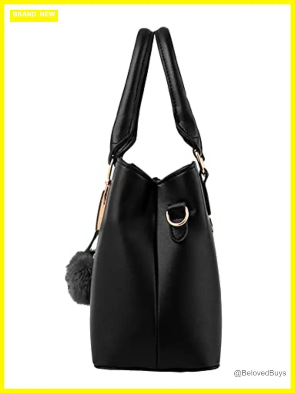 Faux Leather Tote Shoulder Bag Crossbody Purse with Removable Strap